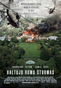 Atliekant filmo „Baltųjų rūmų šturmas“ kaskadinius triukus aktoriui Channingui...