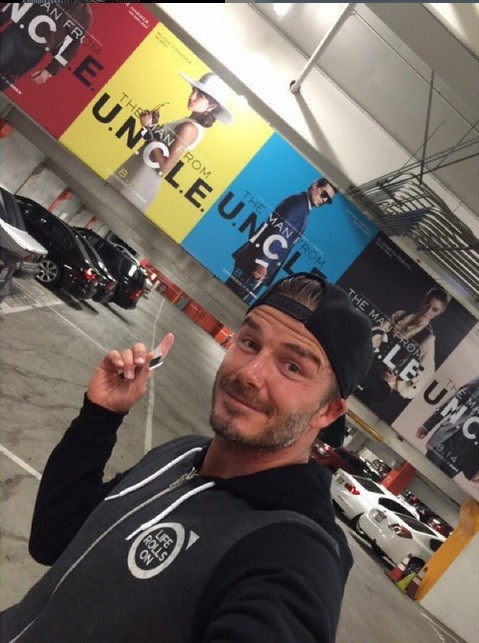 Davidas Beckhamas debiutavo kaip aktorius atlikdamas epizodinį vaidmenį Guy Ritchie filme „Šnipas iš U.N.C.L.E.“ 